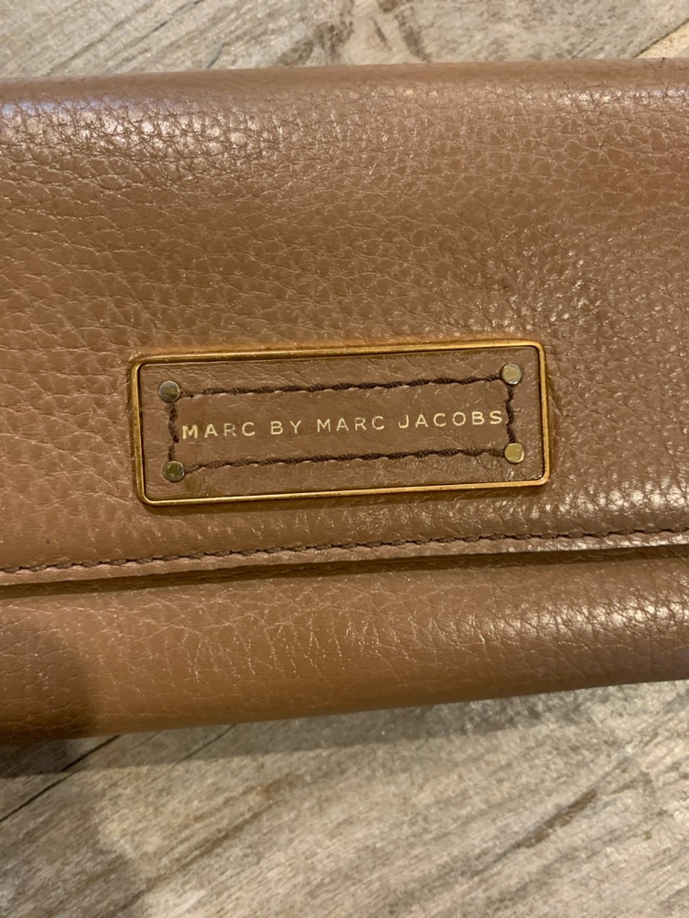 Marc by Marc Jacobs Chestnut Brown Pebbled Leather Continental Wallet